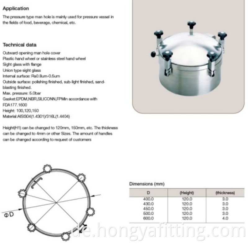 Manhole Cover With Pressure